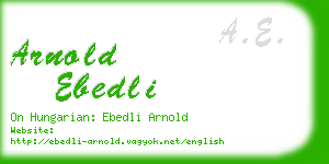 arnold ebedli business card
